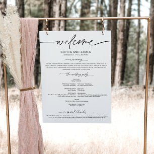 EVERLEIGH Minimalist Wedding Program Sign