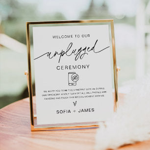 EVERLEIGH Unplugged Ceremony Wedding Sign