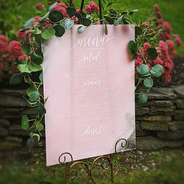 Menu | Painted Acrylic