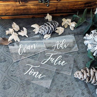 Place Cards | Clear Acrylic