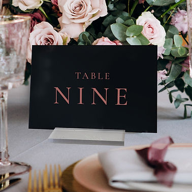 Horizontal Modern Table Numbers