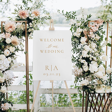 Modern Welcome To Our Wedding Sign