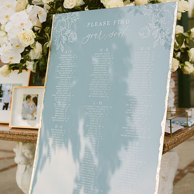 Please Find Your Seat Seating Chart With Floral and Foiled Accents