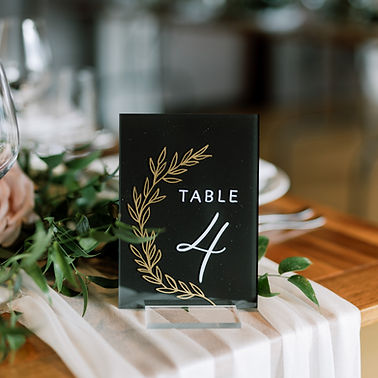 Table Numbers with Leafy Detail