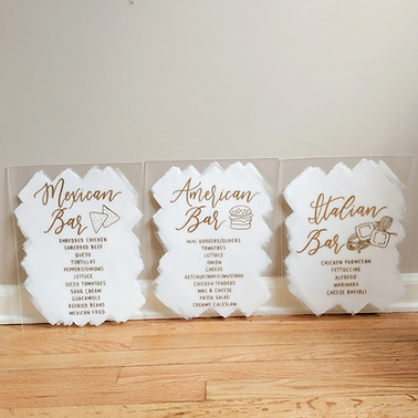 Table Station Menu | Brushed Acrylic