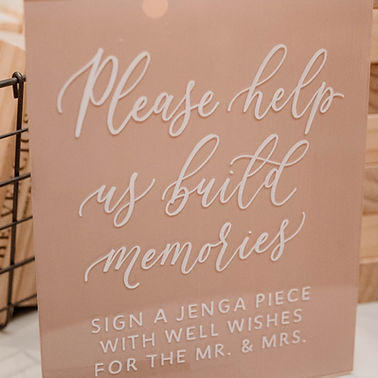 Jenga Guestbook Sign