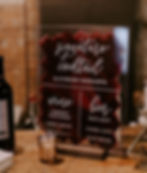 Bar Menu Acrylic Sign | Signature Cocktails, Wine and Beer List