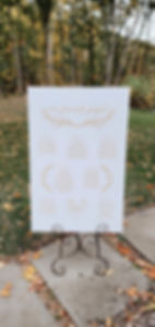 Seating Chart  with Greenery Illustration | Colored Acrylic