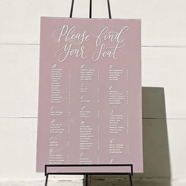 Please Find Your Seat Seating Chart