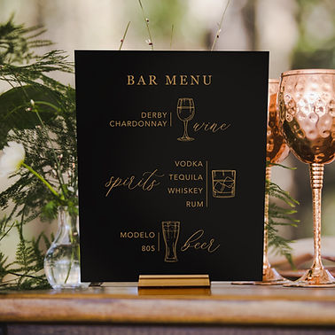 Modern Bar Menu Sign