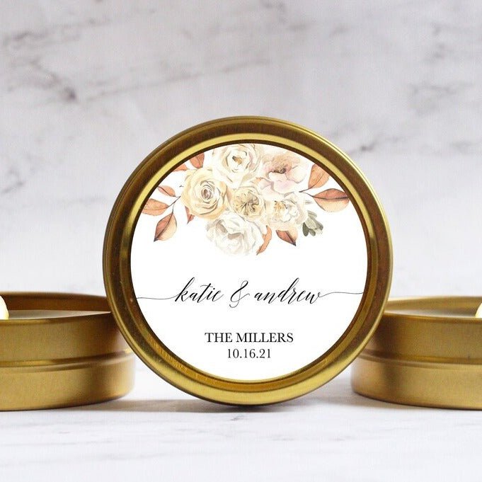 Fall Floral Candle