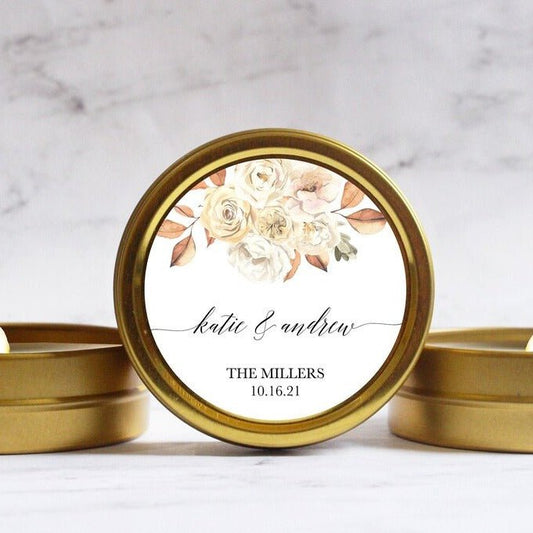 Fall Floral Candle