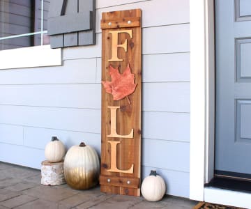Fall Wood Letters Leaf Cutout Kit