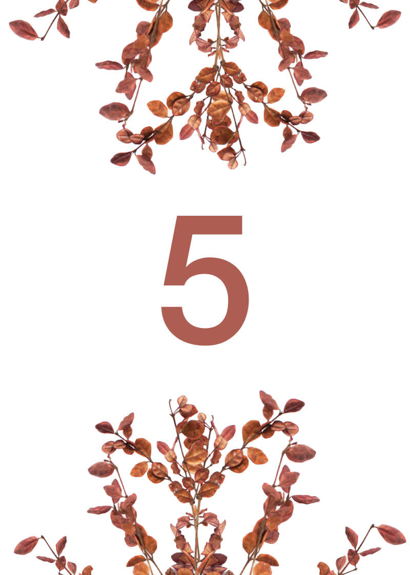 Fall LeavesTable Number by Stella M.