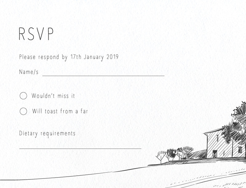 Farmyard Portrait RSVP Cards by Carrisa G.