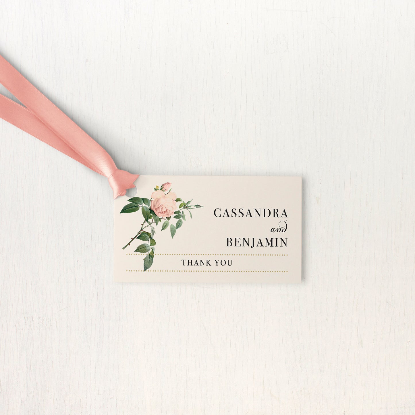 Ivory & Blush Favor Tags