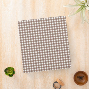 Faye & Lauren Brown Gingham 3 Ring Binder