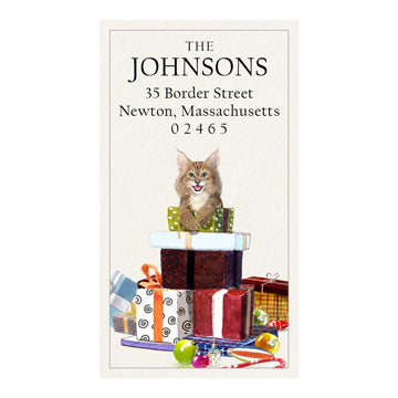 Feline Felicity Panoramic Return Address Labels