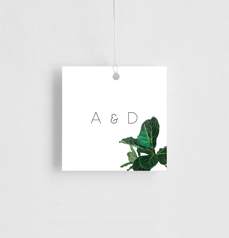 Fiddle Leaf Fig Favor Tag by Joanna H.