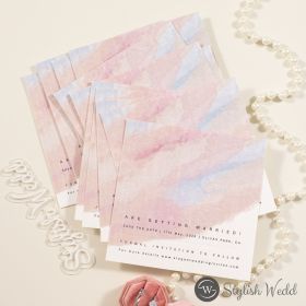 Romantic Blush Watercolor Letterpress Save The Date Card Swi170