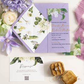 Fresh Botantial Garden Petunia Acrylic Invitation CAX172