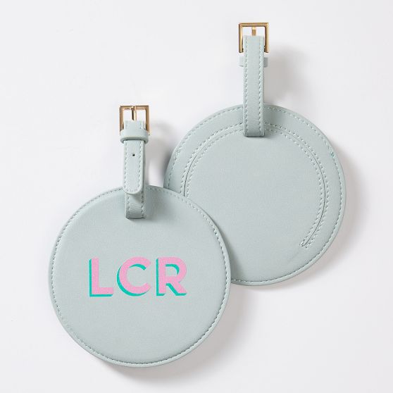 Fillmore Vegan Leather Circle Luggage Tag