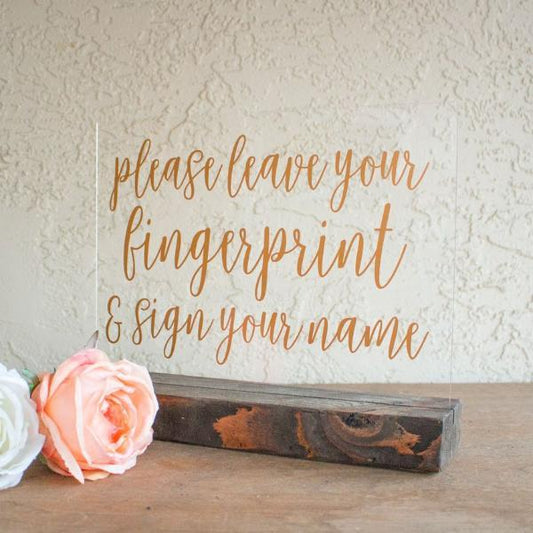 Fingerprint Guest Book Wedding Sign