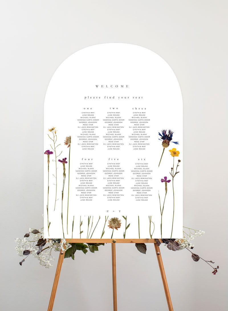 Flora Seating Chart by Shab M.