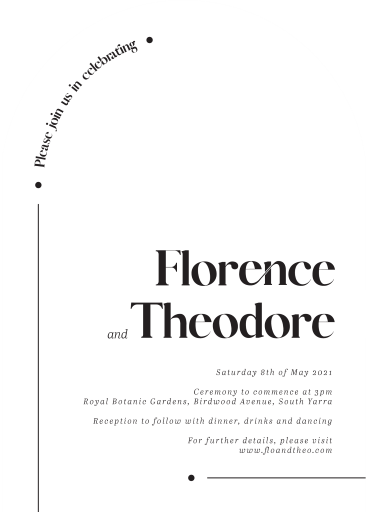 Flow Wedding Invitations by Haley J.