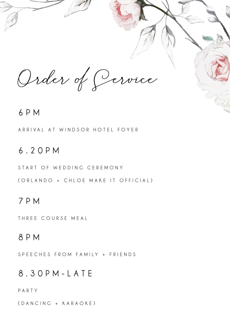 Florescence Wedding Program by Shab M.
