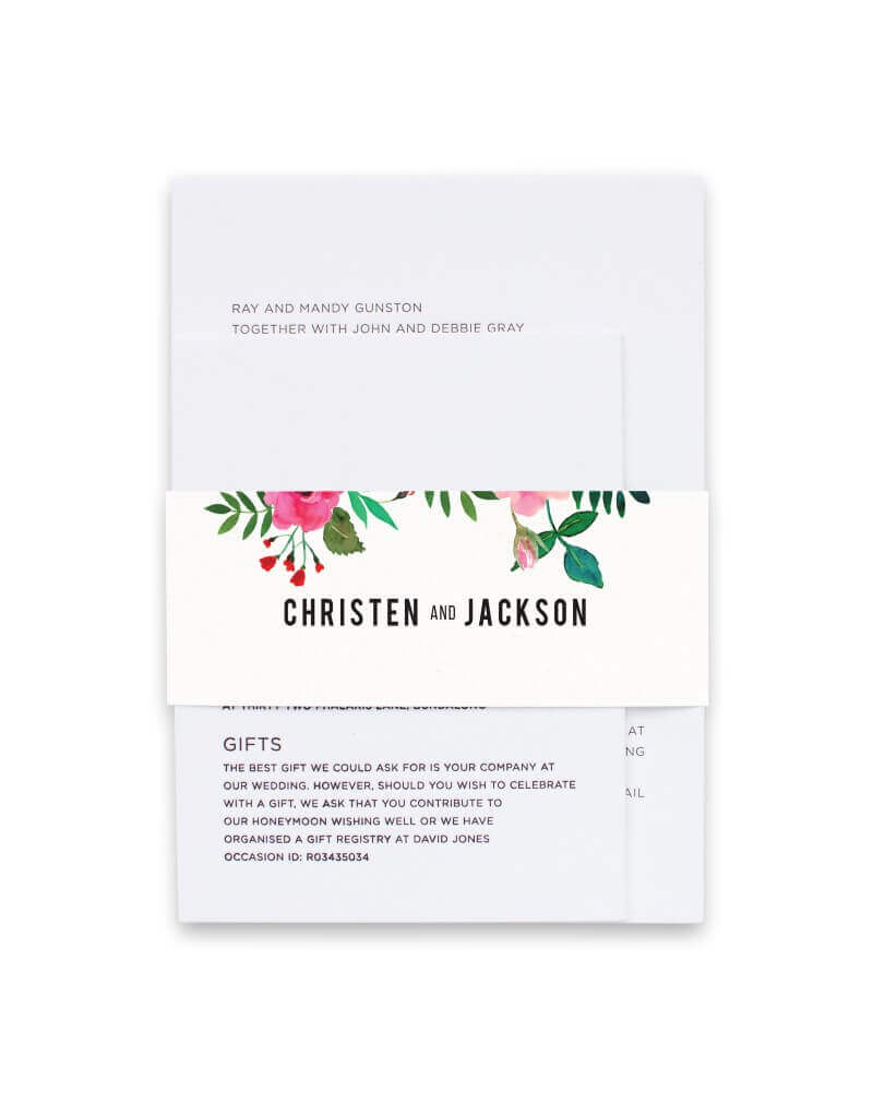 Flos Paradisi Invitation Belly Band by Phabo R.