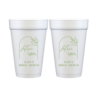 Future Mrs Floral Arch Bridal Shower Foam Cups