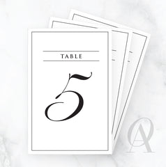 Script Numbers Border Table Heading