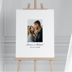 Formal Script Alternative Wedding Guest Book Photo Foam Board