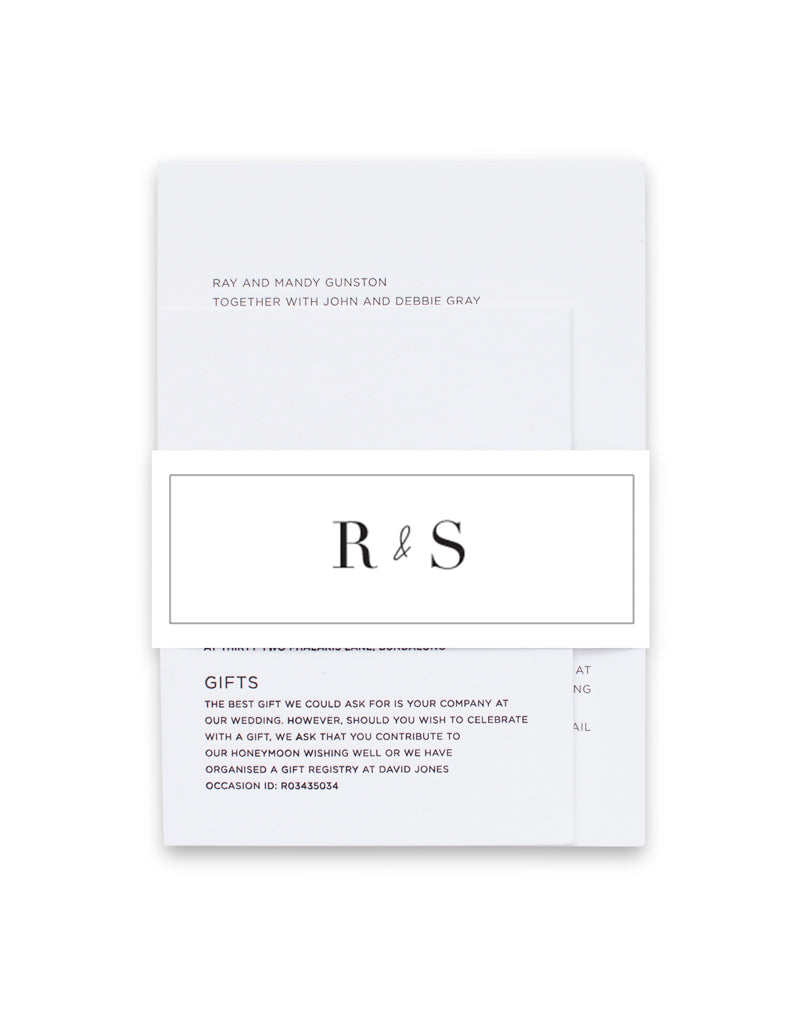 Framed Invitation Belly Band by Breanna F.