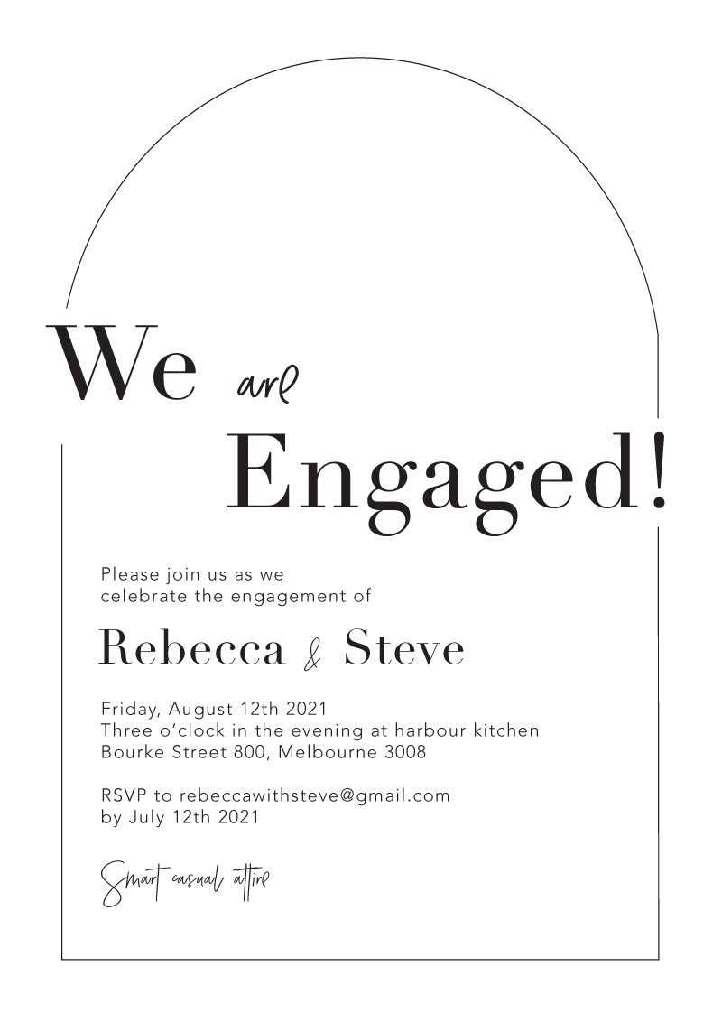 Framed Engagement Invitations by Breanna F.