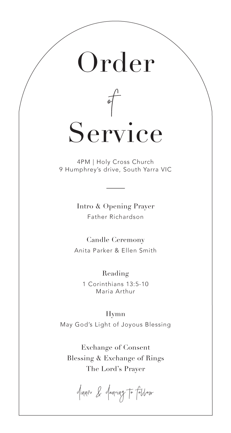 Framed Wedding Program by Breanna F.