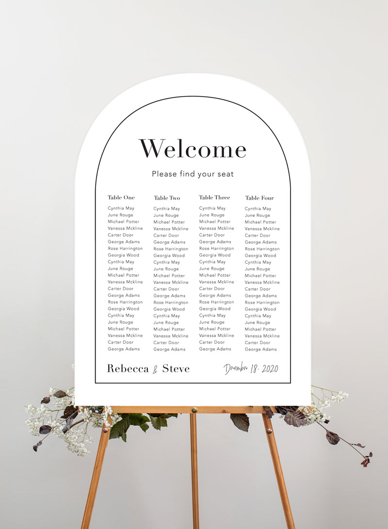 Framed Seating Chart by Breanna F.