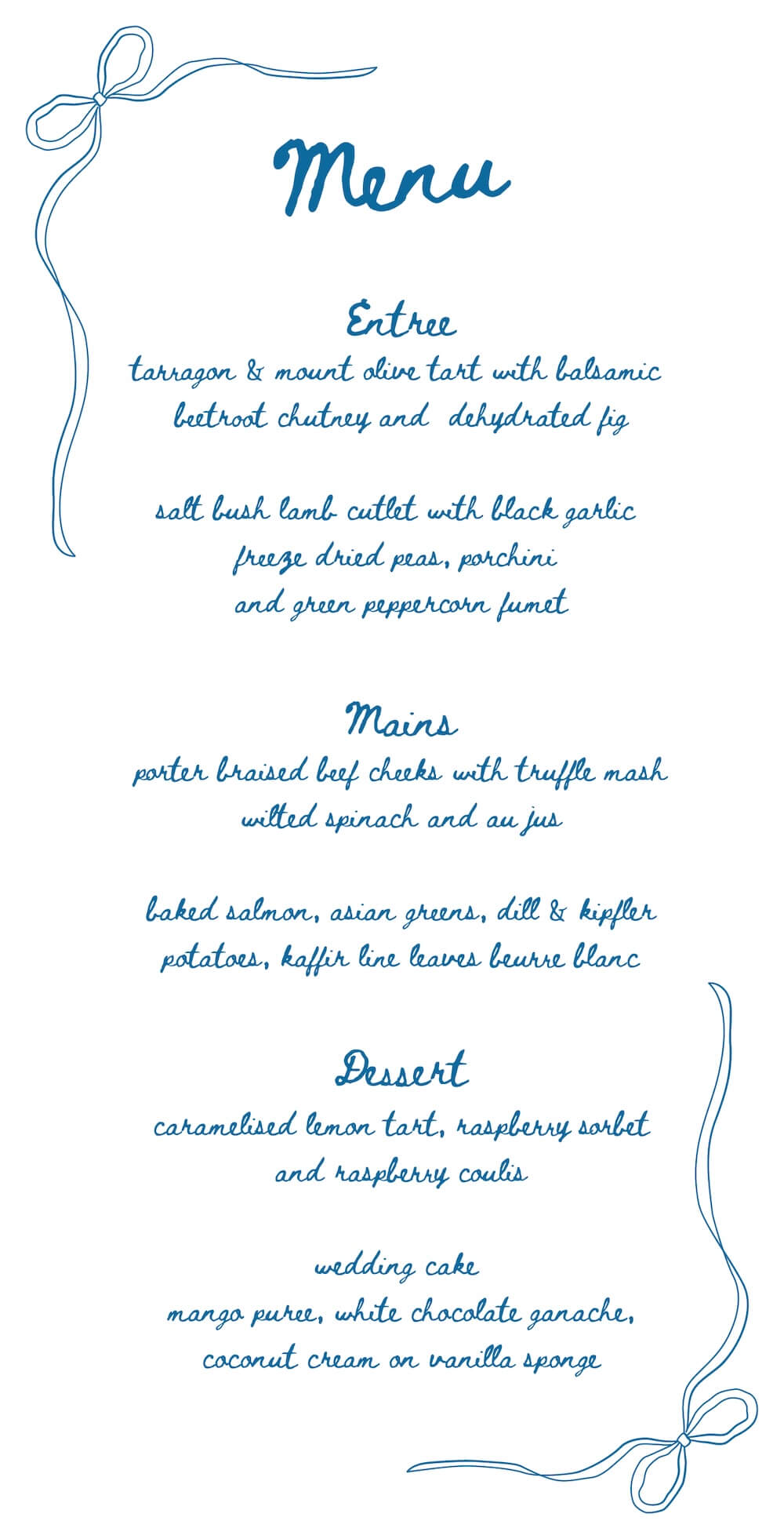 FrancescaMenu Cards by Jamie L.