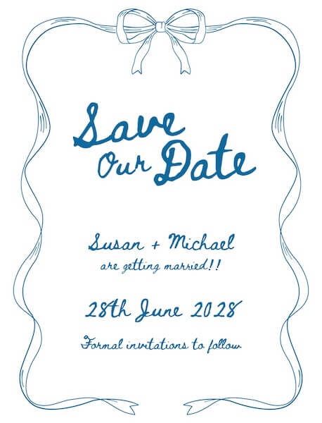 Francesca Save The Date Cards by Jamie L.
