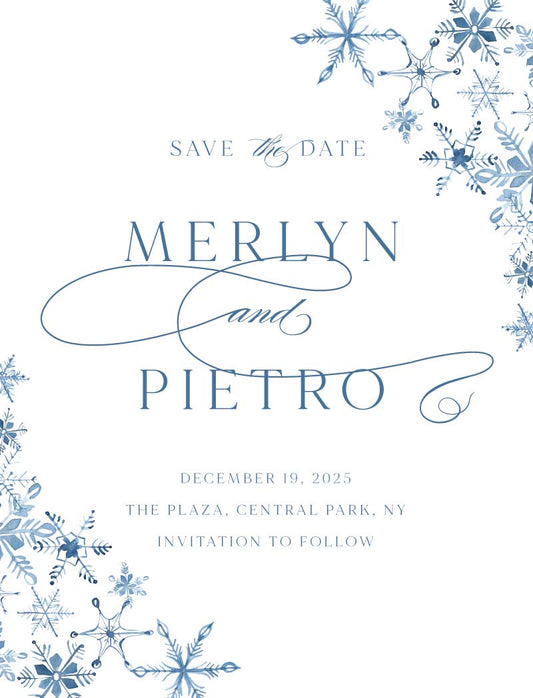 Frosty Frost Save The Date Cards by Yunita Y.