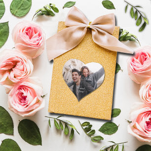 Fun Wedding Photo Thank You Heart Sticker