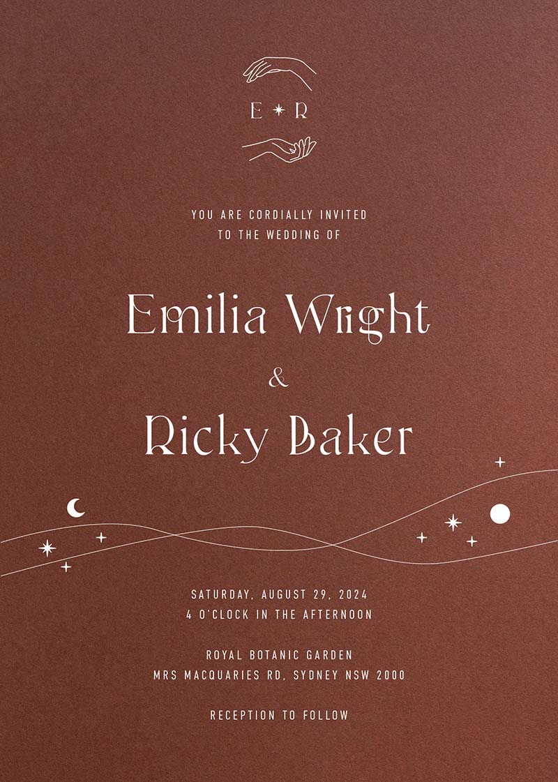 Galaxies Wedding Invitations by Putri N.