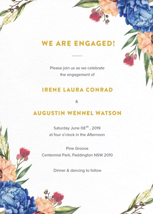 Garden Party Engagement Invitations by Verena Ivy J.
