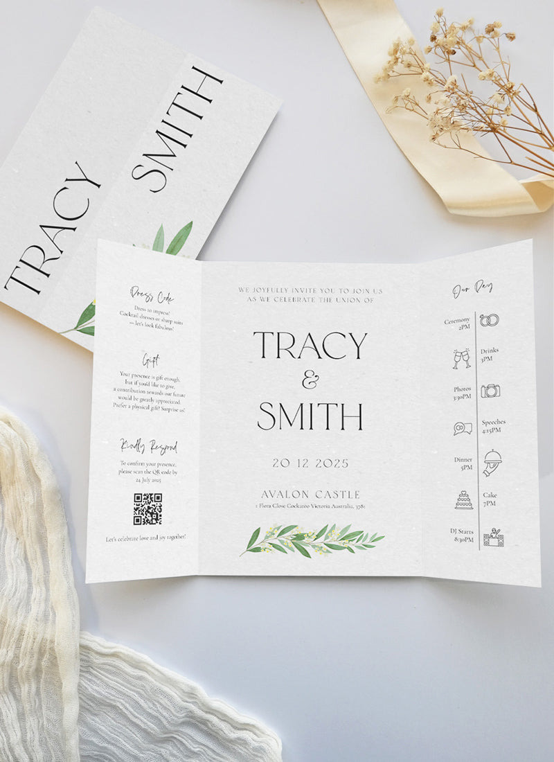 Garden Serenity Wedding Invitations by Dinda E.