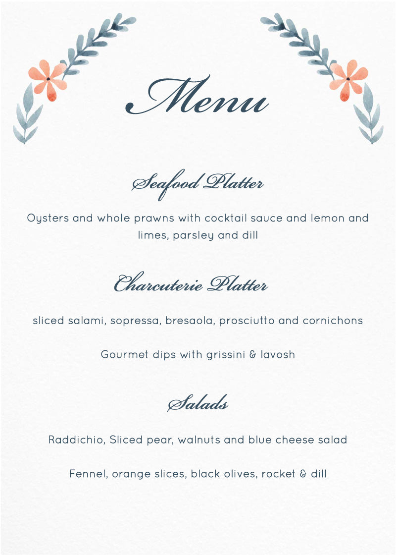 Great DixterMenu Cards by Stefan A.