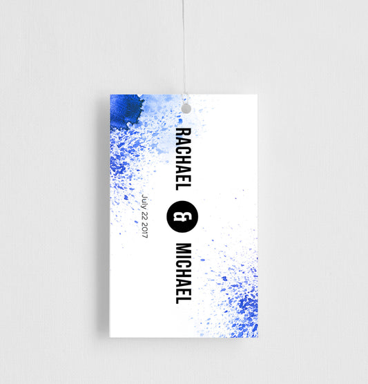 Watercolour Splash Favor Tag by Phabo R.