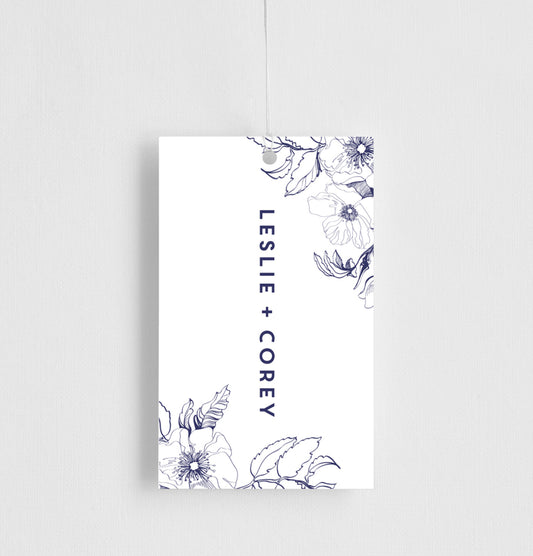 Blue Contour Favor Tag by Jamie L.