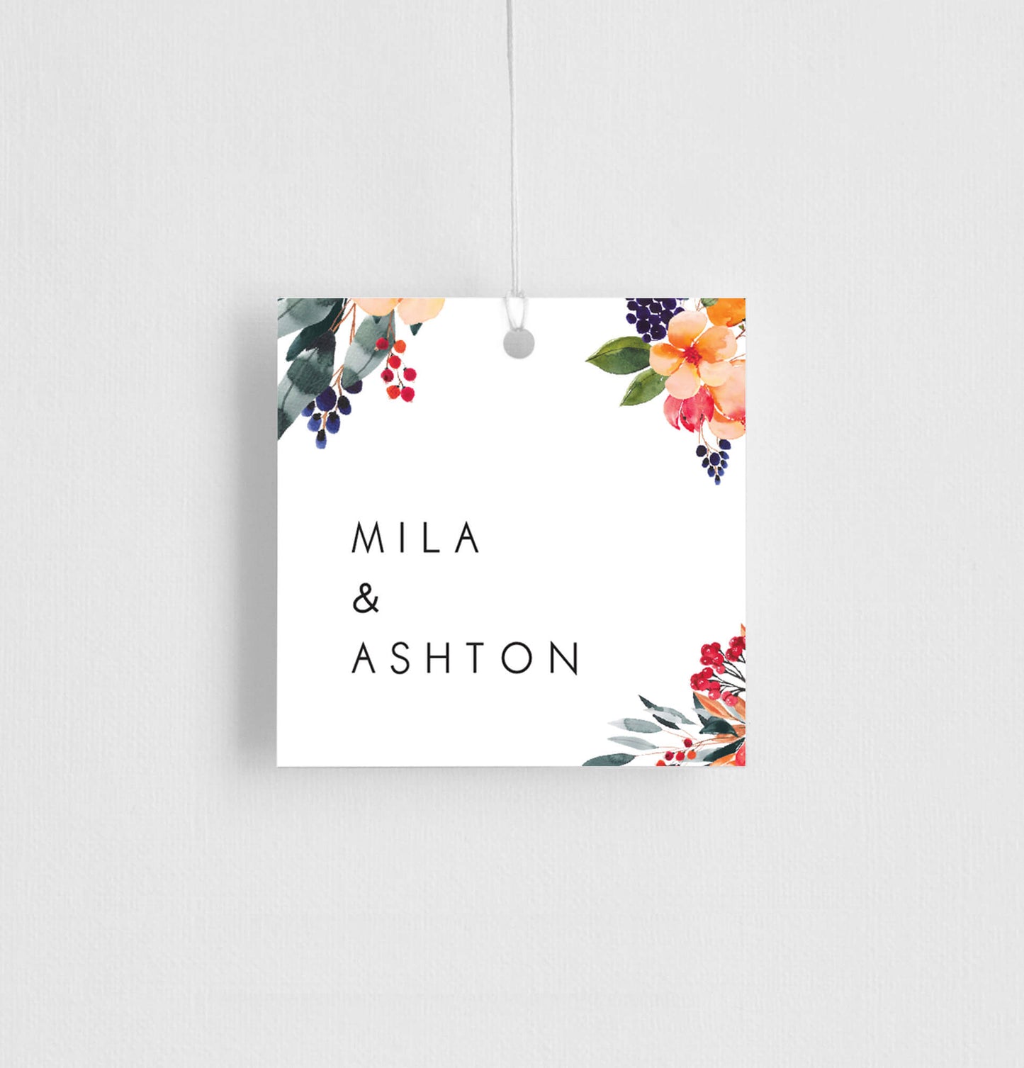 Floral Crown Georgia Favor Tag by Joy