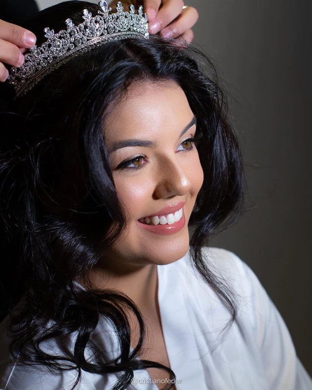 Ellee Real Bride Adorned With Gisela Swarovski Tiara, Gorgeous Bridal Crown